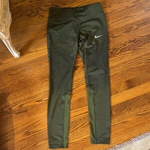 Nike Dark Green Performance Dri Fit Leggings